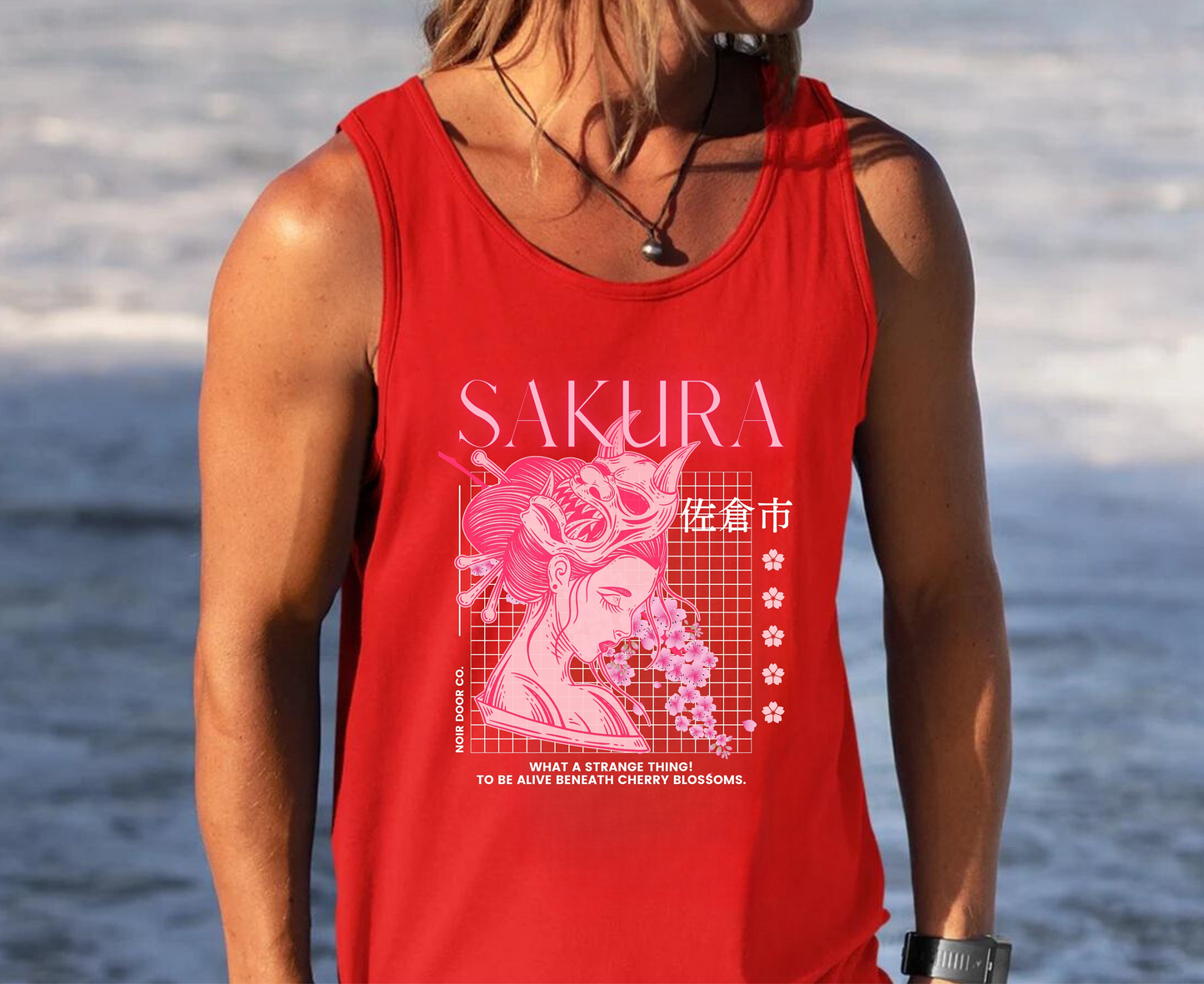 Cherry Blossom Tank Top: Japanese Pastel Goth Fashion