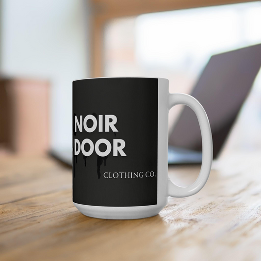 Noir Door Mug, Alt Aesthetic Cup, Black Ceramic Mug, Minimalist Art, Modern Decor, Unique Gifts, Microwave Safe Mug, Gift for Coffee Lover