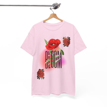 Floral Bloom Graphic Tee: Vibrant Botanical Rose Shirt