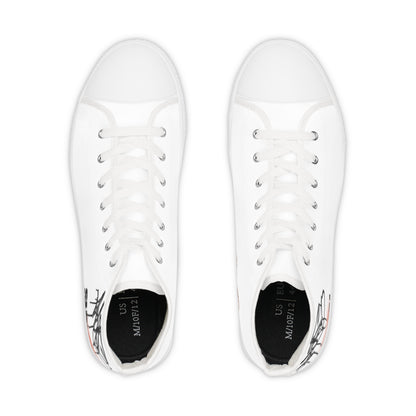 High-Top Sneakers: Surreal Graffiti Art, Memory Foam Soles
