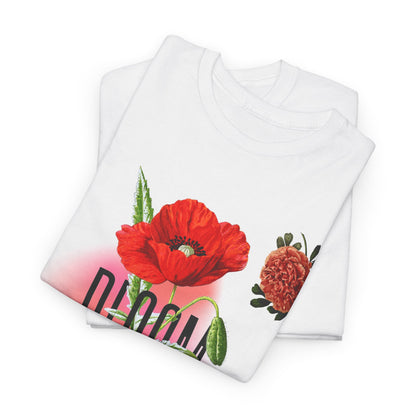 Floral Bloom Graphic Tee: Vibrant Botanical Rose Shirt