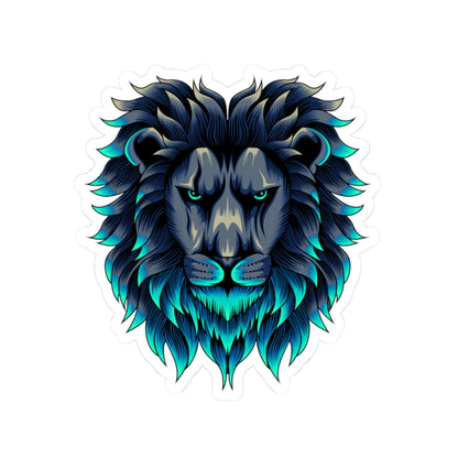 Majestic Lion Vinyl Sticker: Fierce Animal Art, Laptop Decal