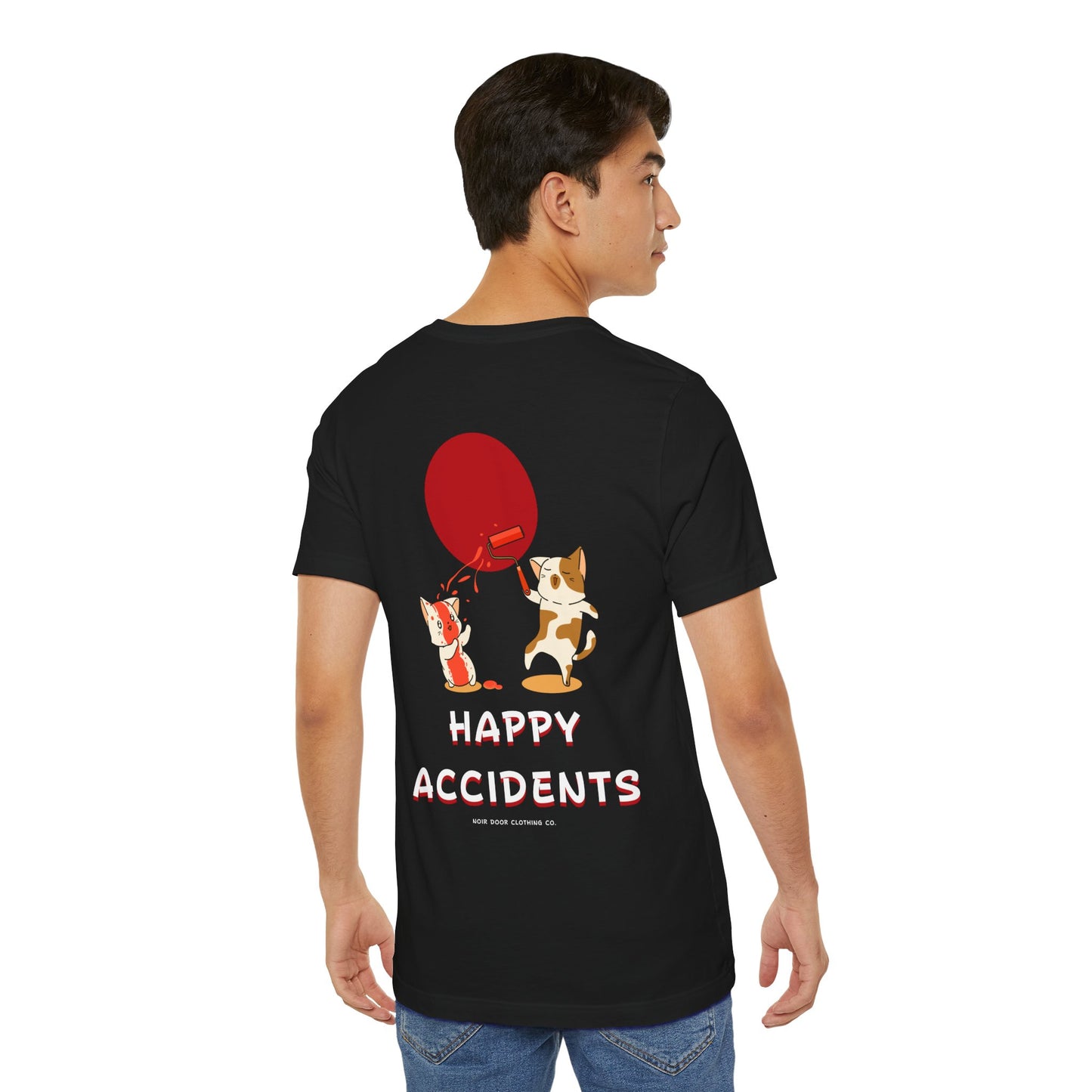 Life Is Art Cat T-Shirt: Happy Accidents Design