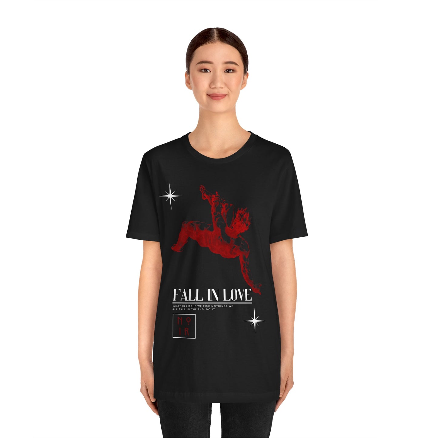 Gothic Skater Tee: Greek Statue, Fall In Love - USA Made