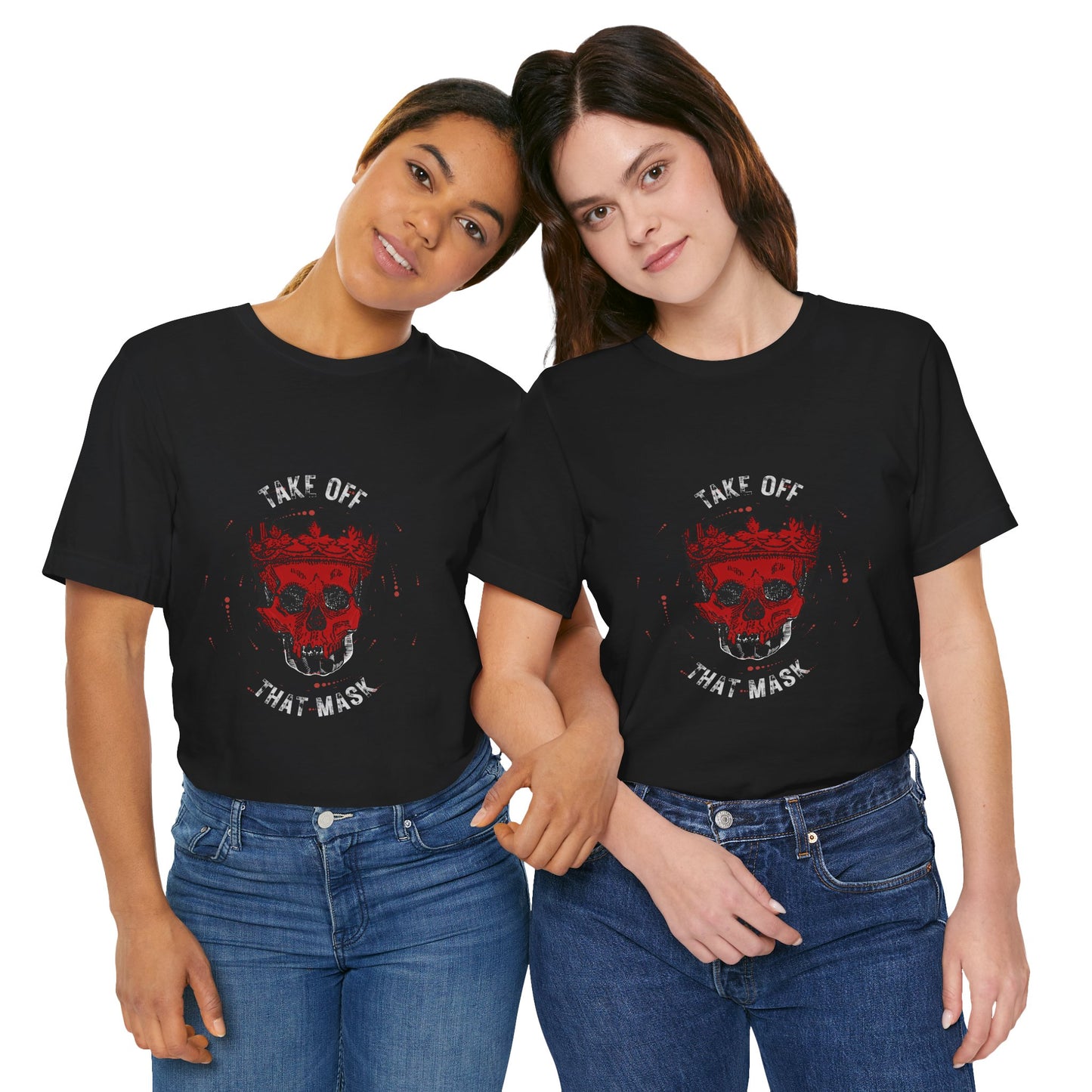 Gothic Red Skull Graphic Tee - Noir Door Dark Art Top