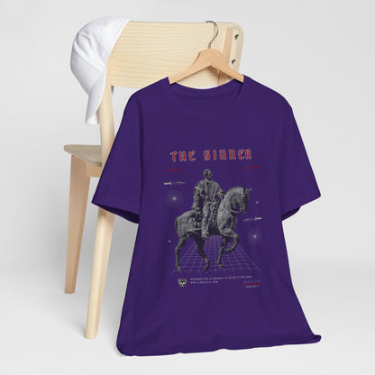 Sinner Tarot T-Shirt: Rebellious Knight, Dark Art Tee
