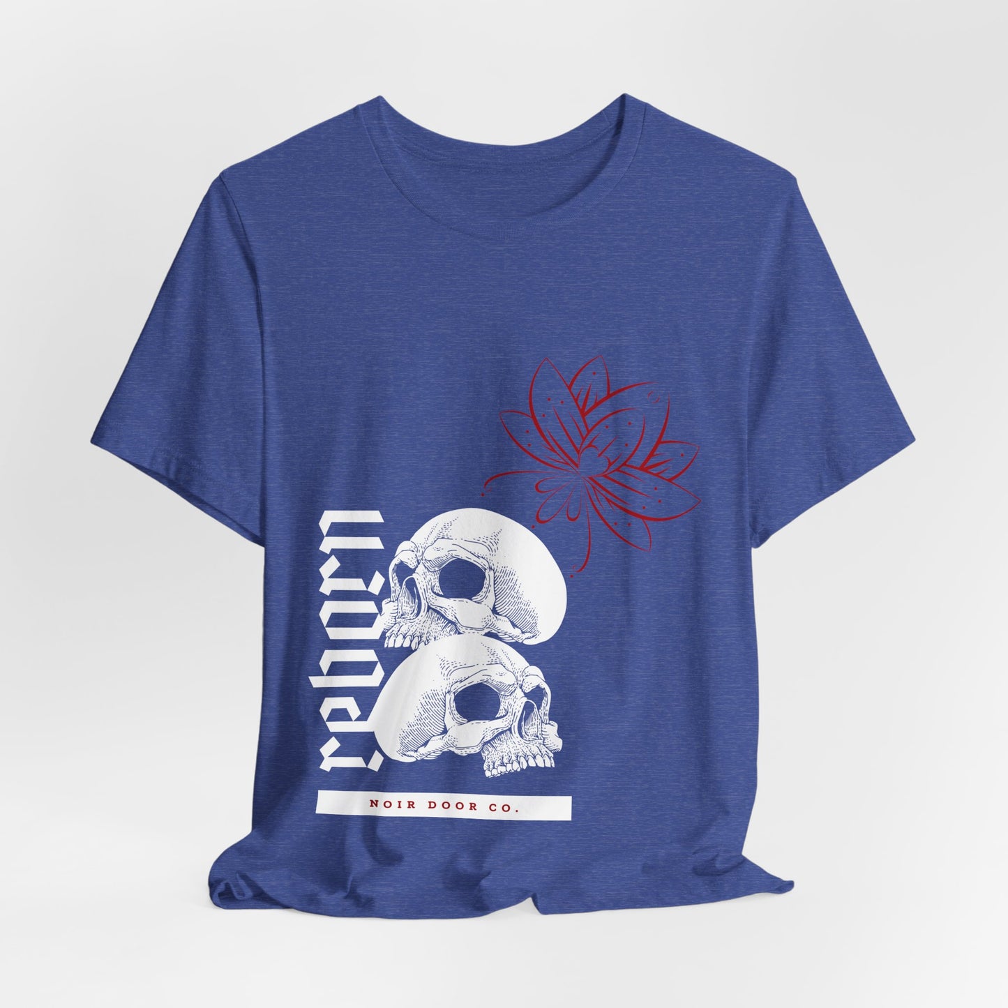 Reborn Skull Graphic Tee: Gothic Crown Design