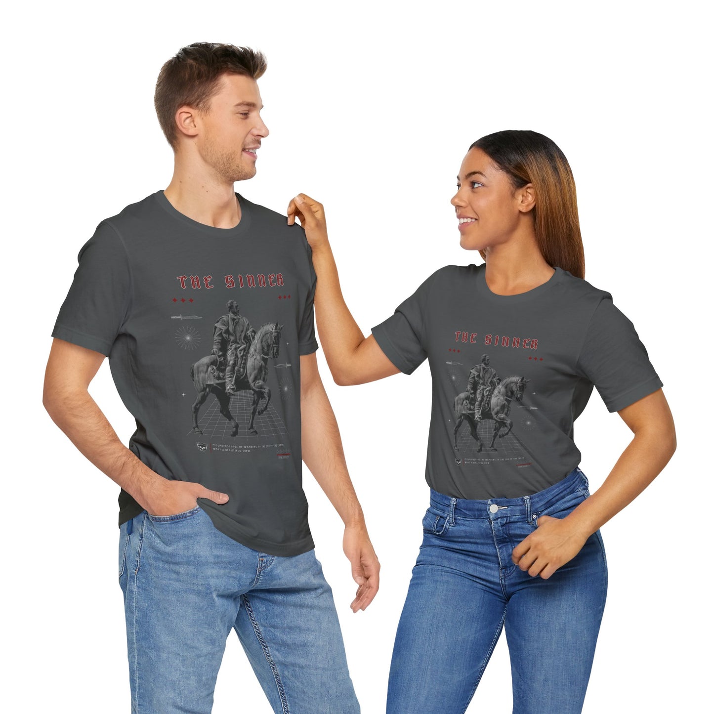 Sinner Tarot T-Shirt: Rebellious Knight, Dark Art Tee