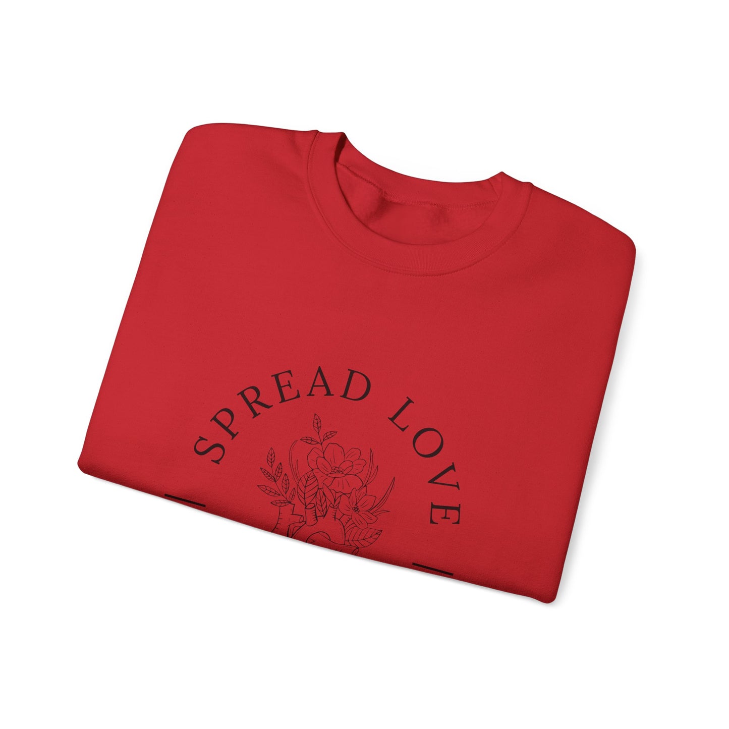 Floral Heart 'Spread Love' Pullover - Mental Health Awareness
