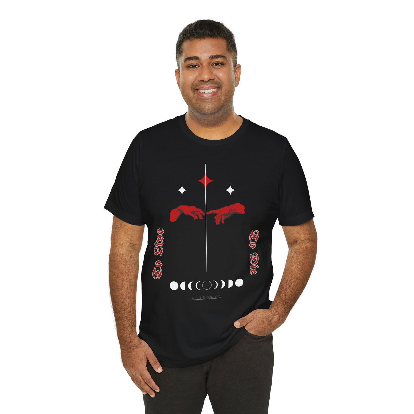 Gothic Moon Phases T-Shirt: Celestial Hands Graphic, USA Made