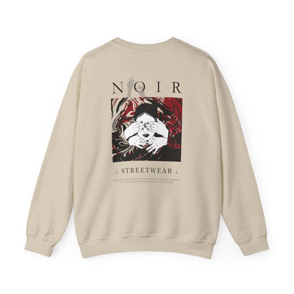 Surrealism Hoodie: Anxiety Girl Graphic, Gothic Oversized Sweatshirt