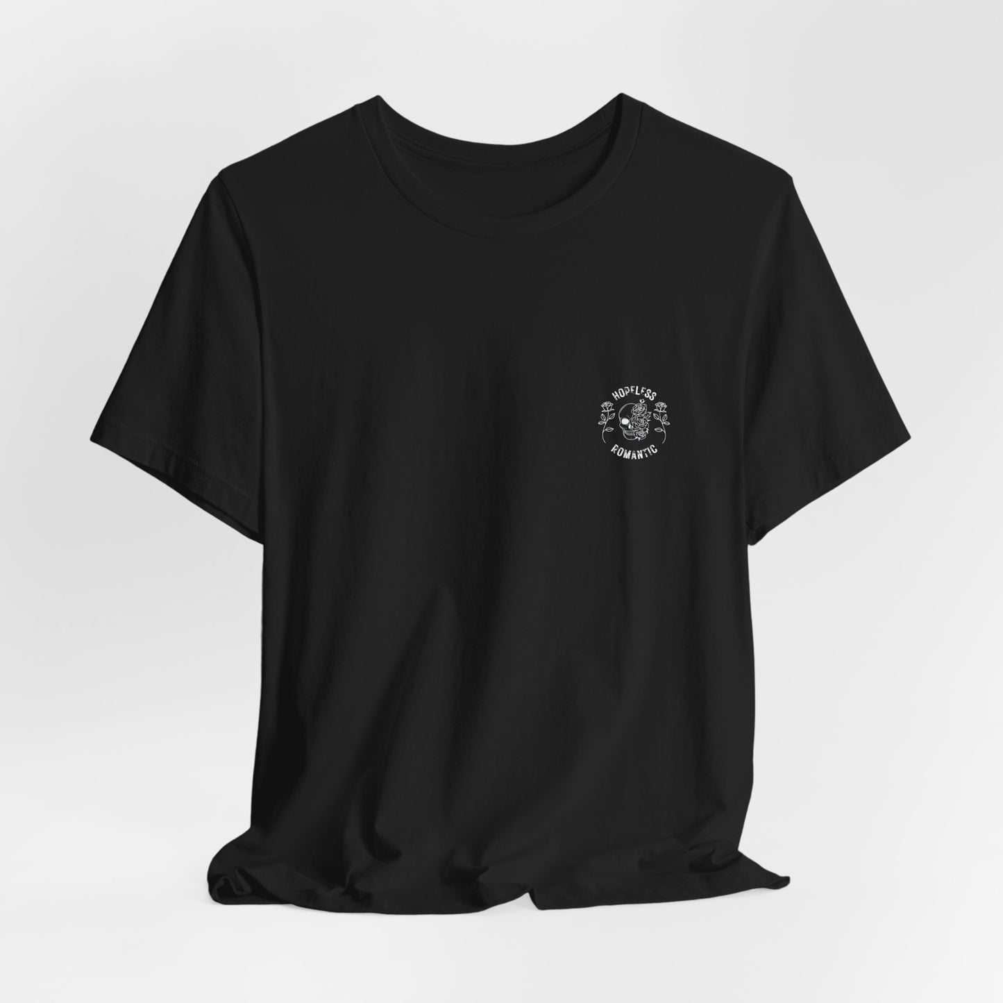 Hopeless Romantic T-Shirt: Red Rose Skeleton, Gothic Grunge Tee