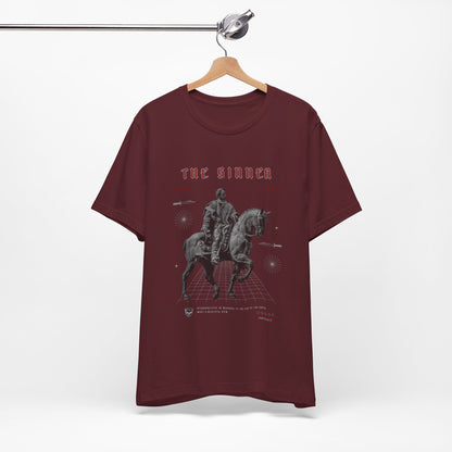 Sinner Tarot T-Shirt: Rebellious Knight, Dark Art Tee