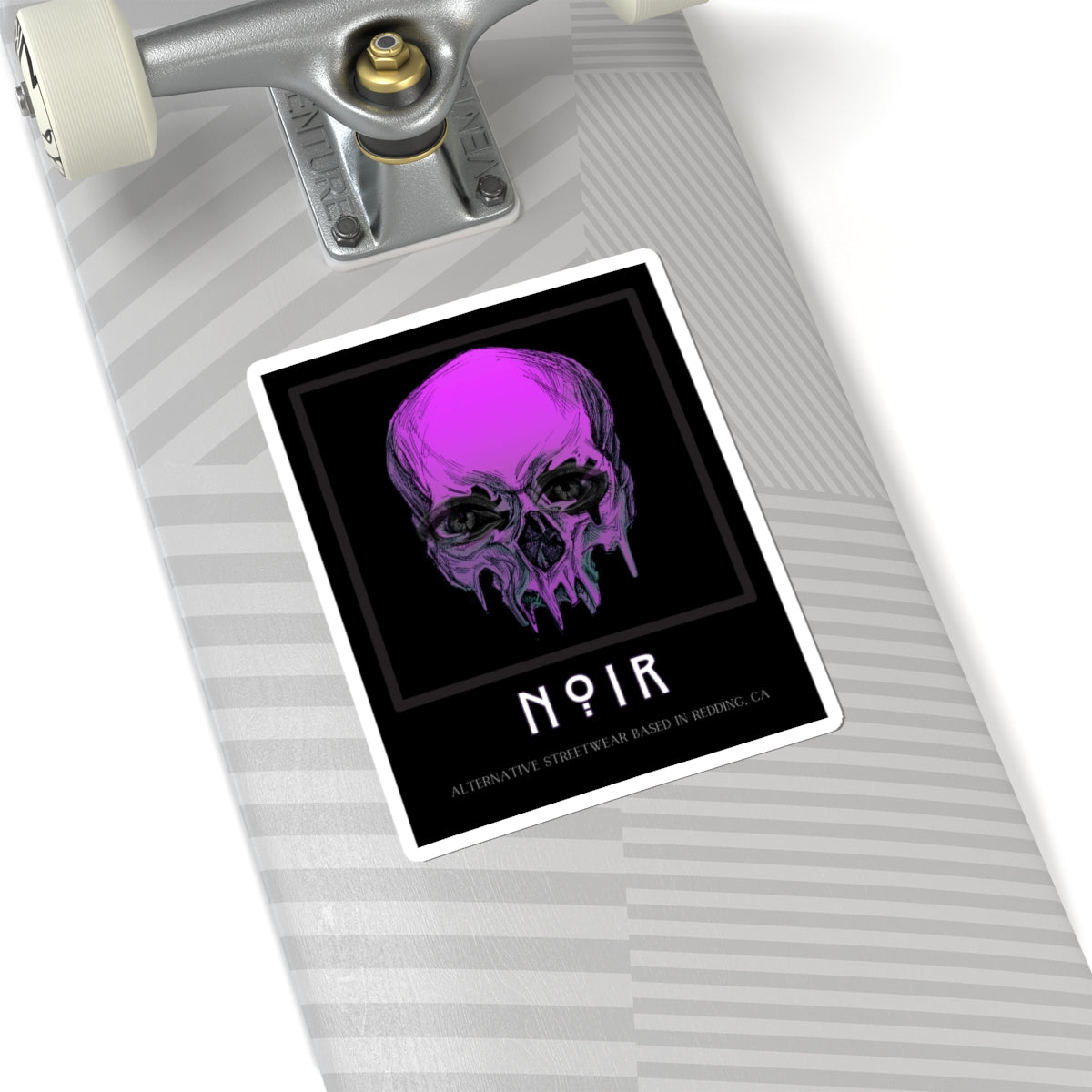 Delve Deeper Sticker, Purple Skull, Introspection Stickers for Notebooks, Aesthetic Apparel, Dripping Skull Print, Alternative Streetwear