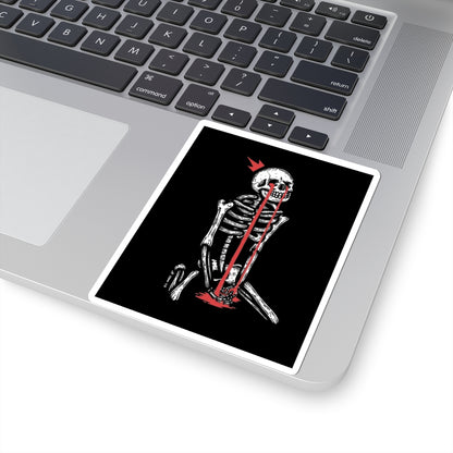 Weeping King Skeleton Sticker: Mental Health Awareness Decal