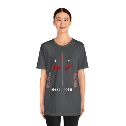 Gothic Moon Phases T-Shirt: Celestial Hands Graphic, USA Made