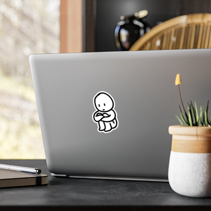 Cute Sad Vinyl Decals for Windows and Laptops, Motivational Sticker for Home Decor, Kid-Friendly Wall Art, Gift for Friends