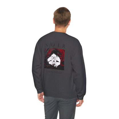 Surrealism Hoodie: Anxiety Girl Graphic, Gothic Oversized Sweatshirt