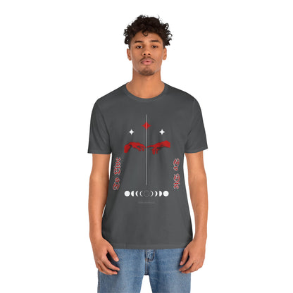 Gothic Moon Phases T-Shirt: Celestial Hands Graphic, USA Made