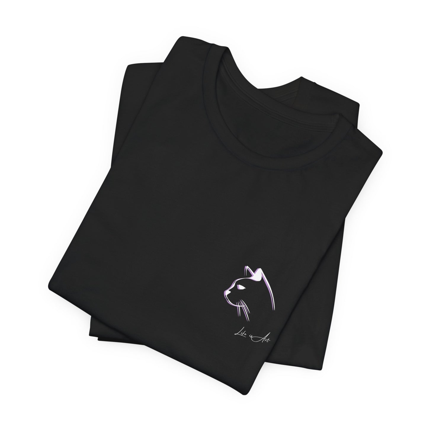 Life Is Art Cat T-Shirt: Happy Accidents Design