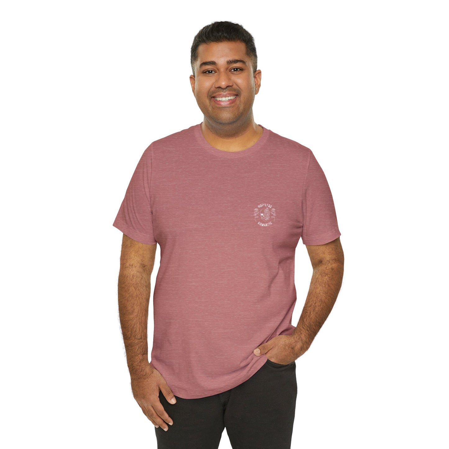 Hopeless Romantic T-Shirt: Red Rose Skeleton, Gothic Grunge Tee