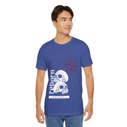Reborn Skull Graphic Tee: Gothic Crown Design