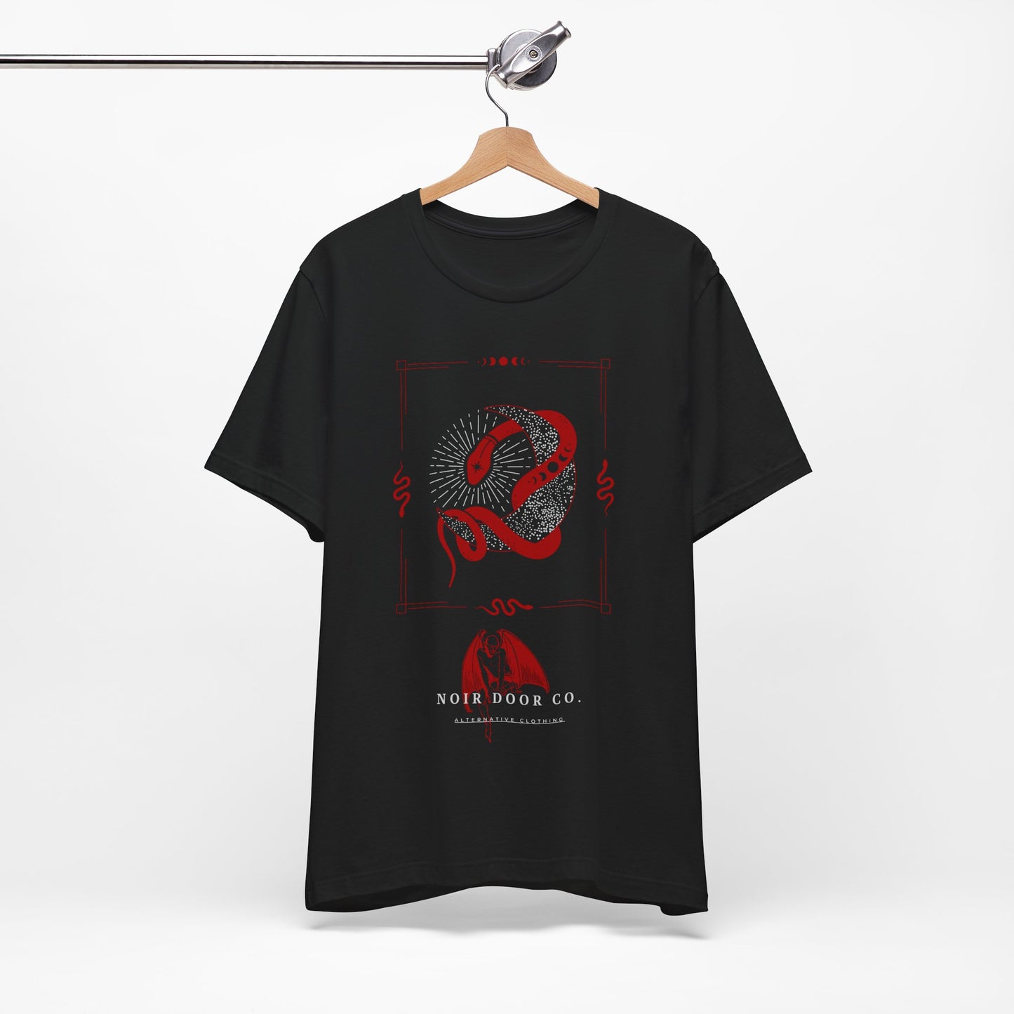 Mystical Snake Moon T-Shirt: Occult Graphic Tee, USA Made