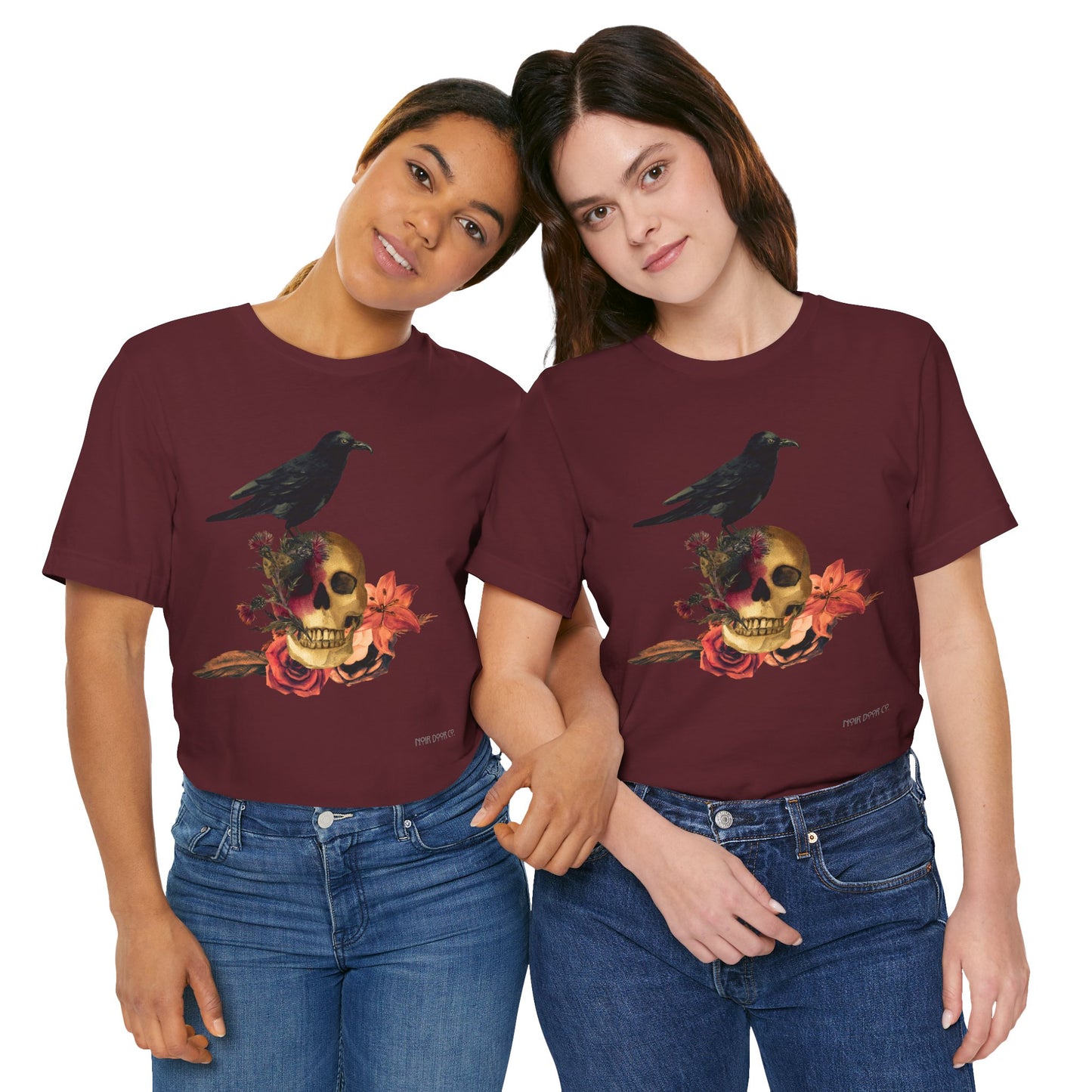 Raven Skull T-Shirt: Gothic Poem Apparel, Dark Illustration