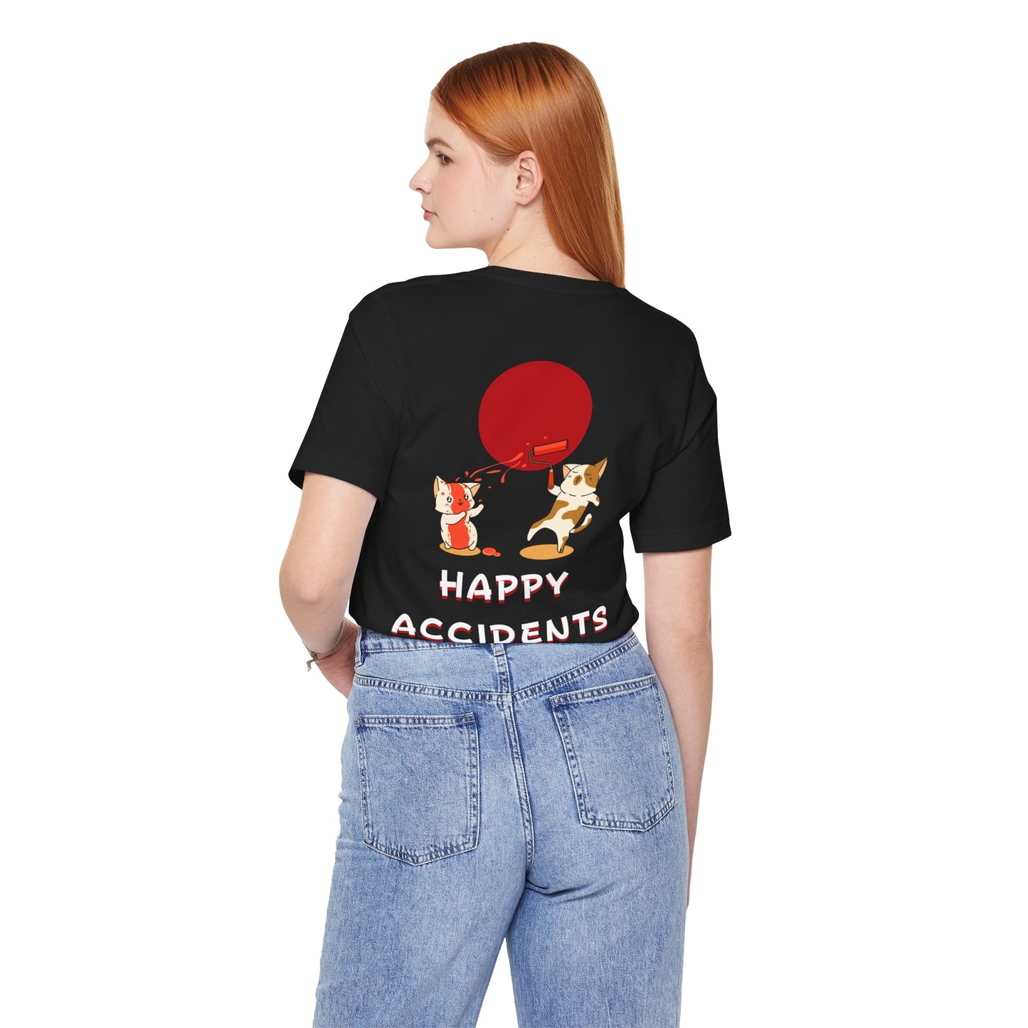 Life Is Art Cat T-Shirt: Happy Accidents Design