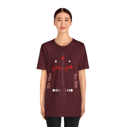 Gothic Moon Phases T-Shirt: Celestial Hands Graphic, USA Made