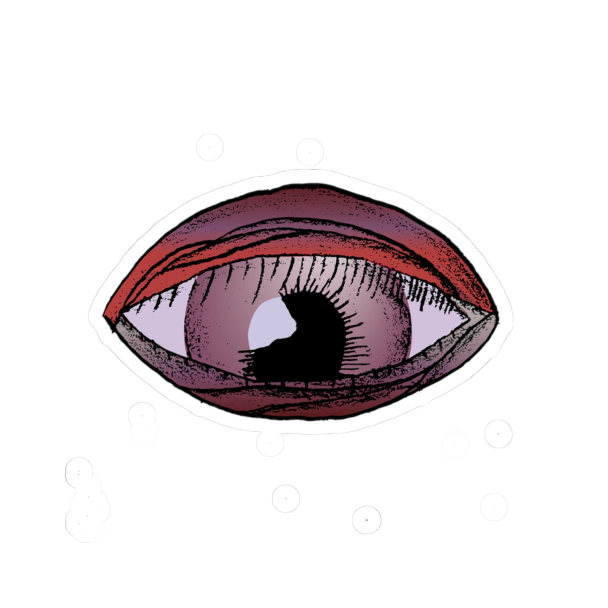 Gothic Eye Sticker: "Watcher of the Veil" Pastel Goth Vinyl Decal