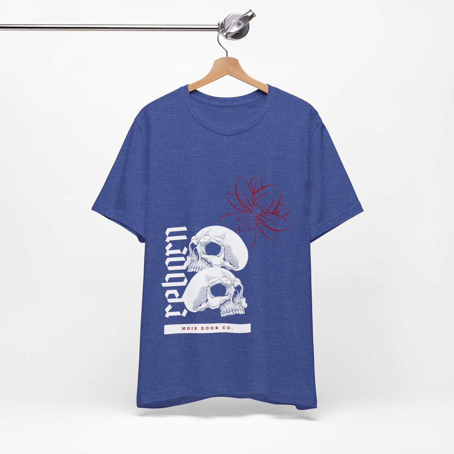 Reborn Skull Graphic Tee: Gothic Crown Design