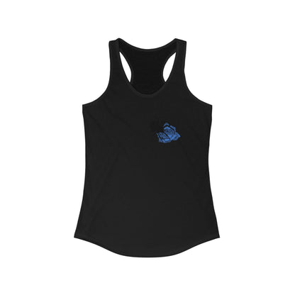 Gothic Floral Tank Top: Blue Rose Spider Graphic, Alt Clothing