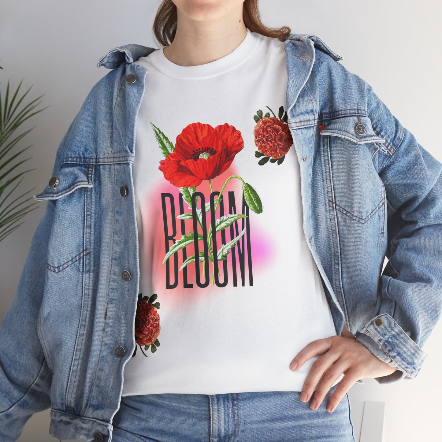 Floral Bloom Graphic Tee: Vibrant Botanical Rose Shirt