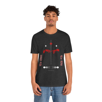 Gothic Moon Phases T-Shirt: Celestial Hands Graphic, USA Made