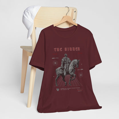 Sinner Tarot T-Shirt: Rebellious Knight, Dark Art Tee