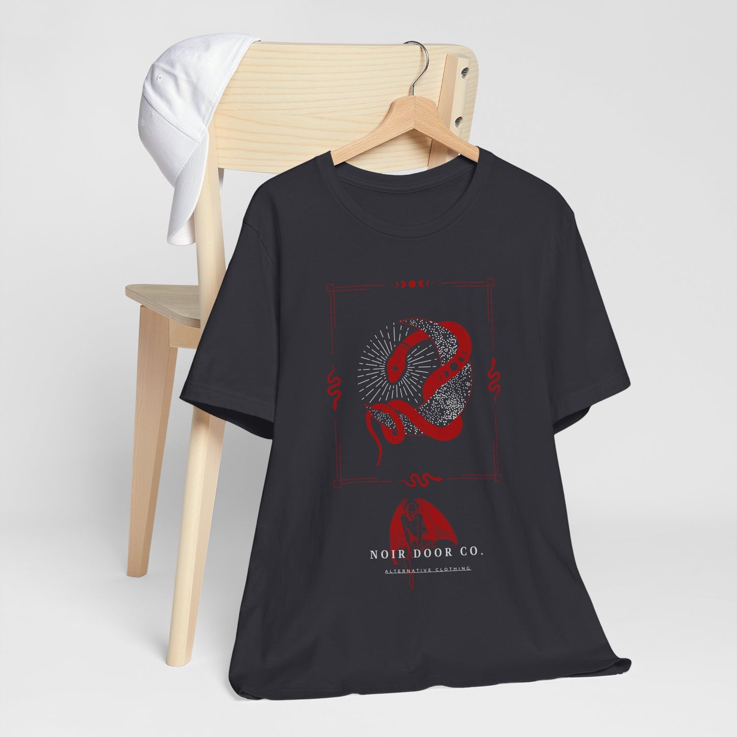 Mystical Snake Moon T-Shirt: Occult Graphic Tee, USA Made