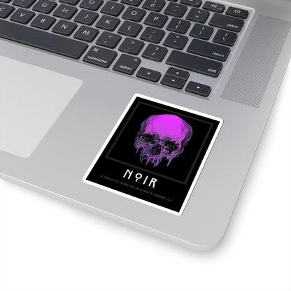 Delve Deeper Sticker, Purple Skull, Introspection Stickers for Notebooks, Aesthetic Apparel, Dripping Skull Print, Alternative Streetwear