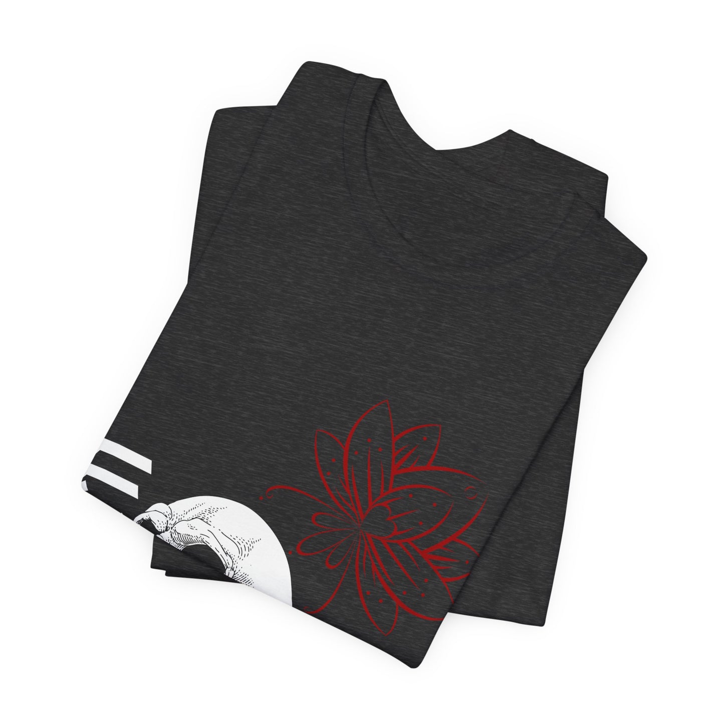 Reborn Skull Graphic Tee: Gothic Crown Design