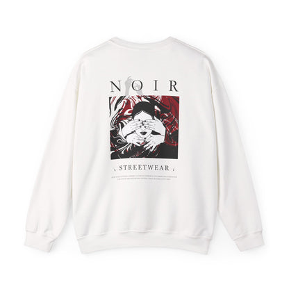 Surrealism Hoodie: Anxiety Girl Graphic, Gothic Oversized Sweatshirt