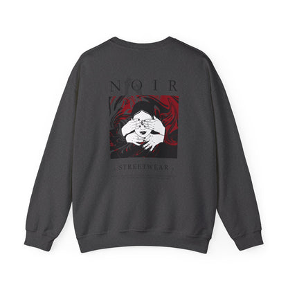 Surrealism Hoodie: Anxiety Girl Graphic, Gothic Oversized Sweatshirt