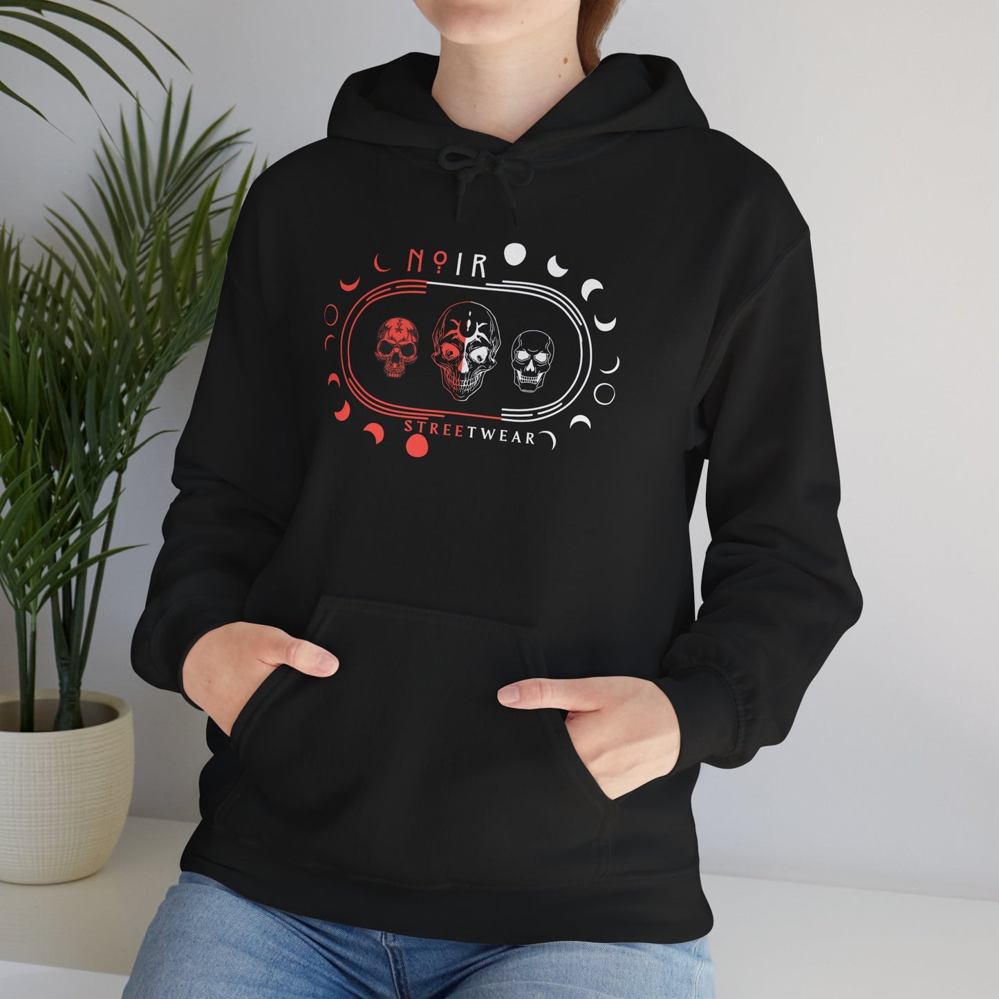 Celestial Oversized Hoodie for Her, Gothic Skull and Moon Pullover, Unique Alternative Apparel, Dark Aesthetic Top, Moody Fashion for Fall