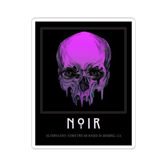 Delve Deeper Sticker, Purple Skull, Introspection Stickers for Notebooks, Aesthetic Apparel, Dripping Skull Print, Alternative Streetwear