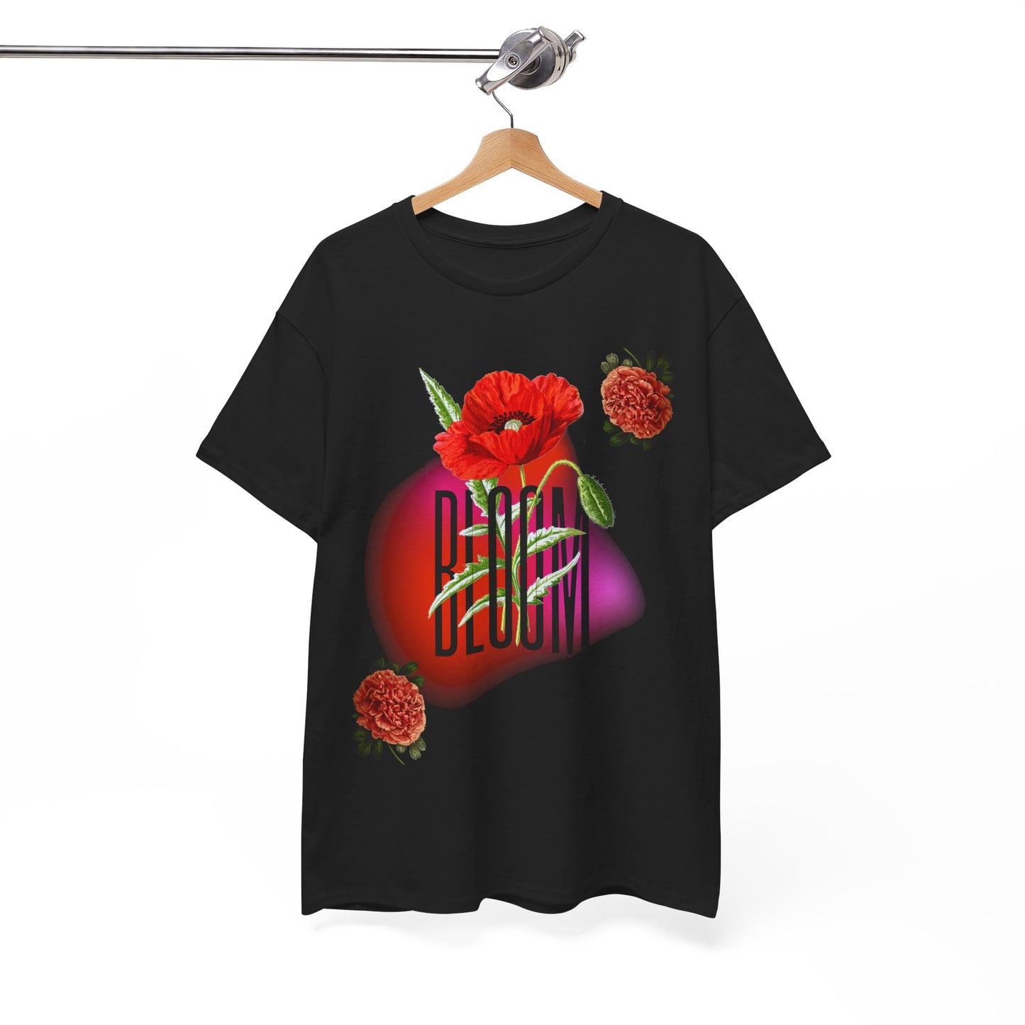 Floral Bloom Graphic Tee: Vibrant Botanical Rose Shirt