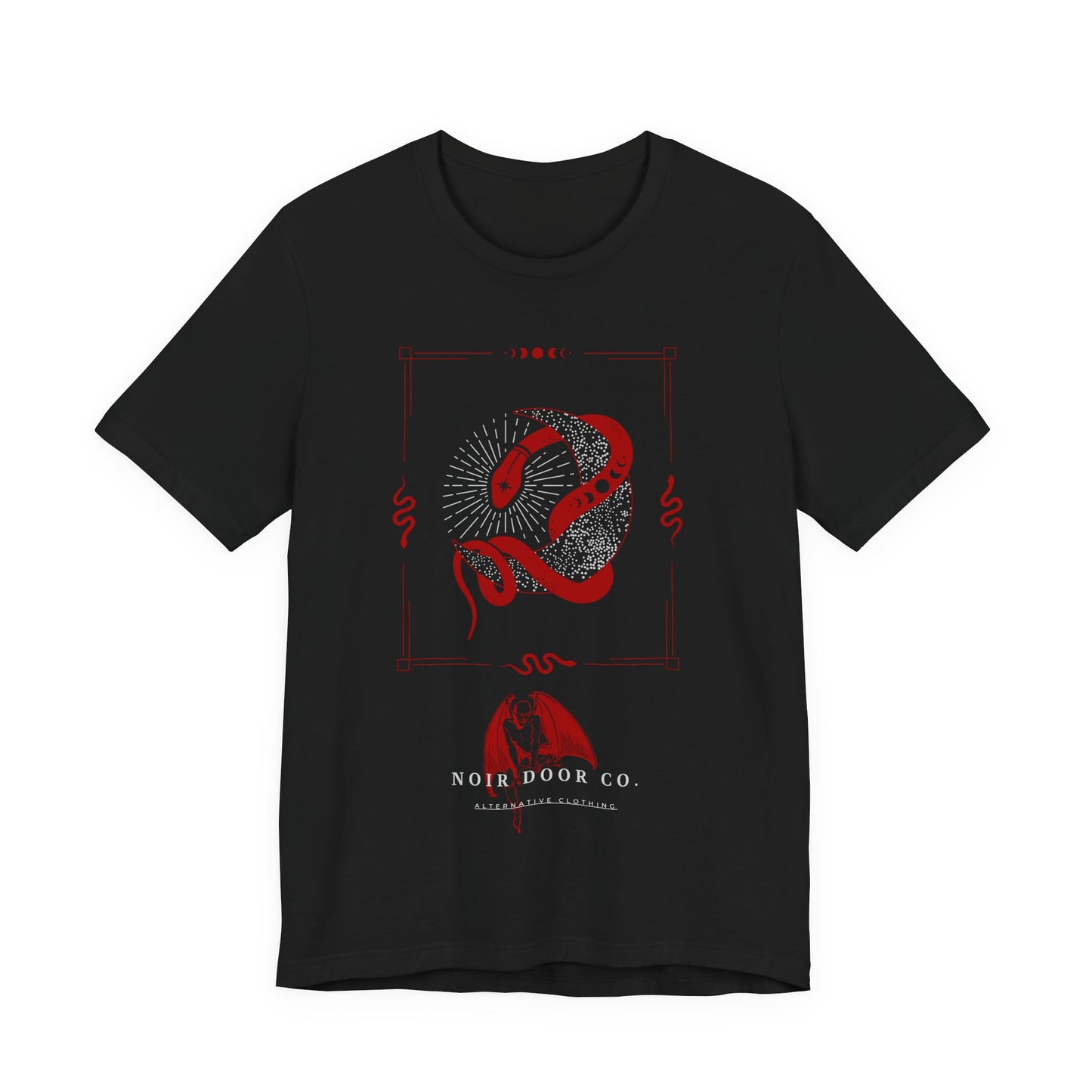 Mystical Snake Moon T-Shirt: Occult Graphic Tee, USA Made