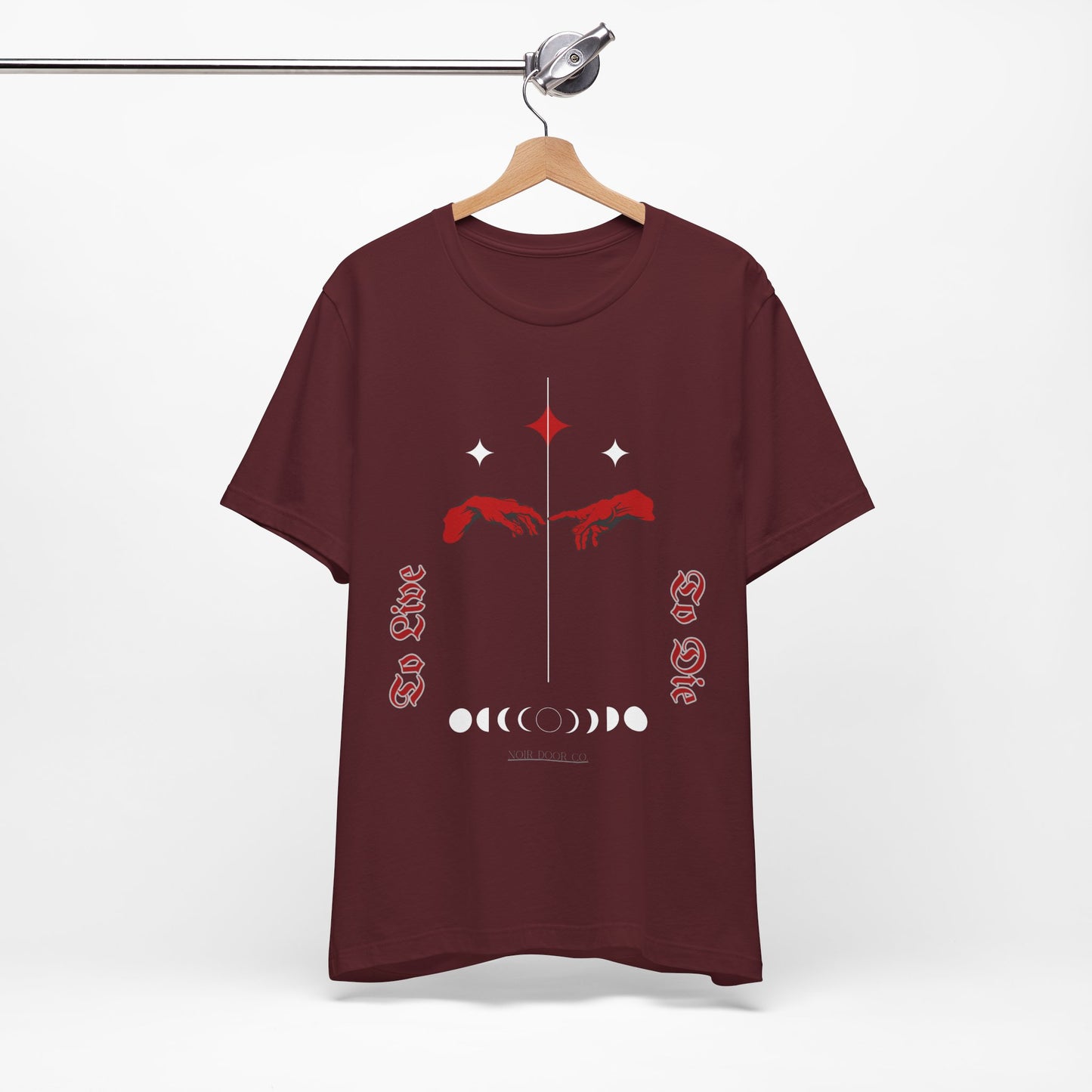 Gothic Moon Phases T-Shirt: Celestial Hands Graphic, USA Made