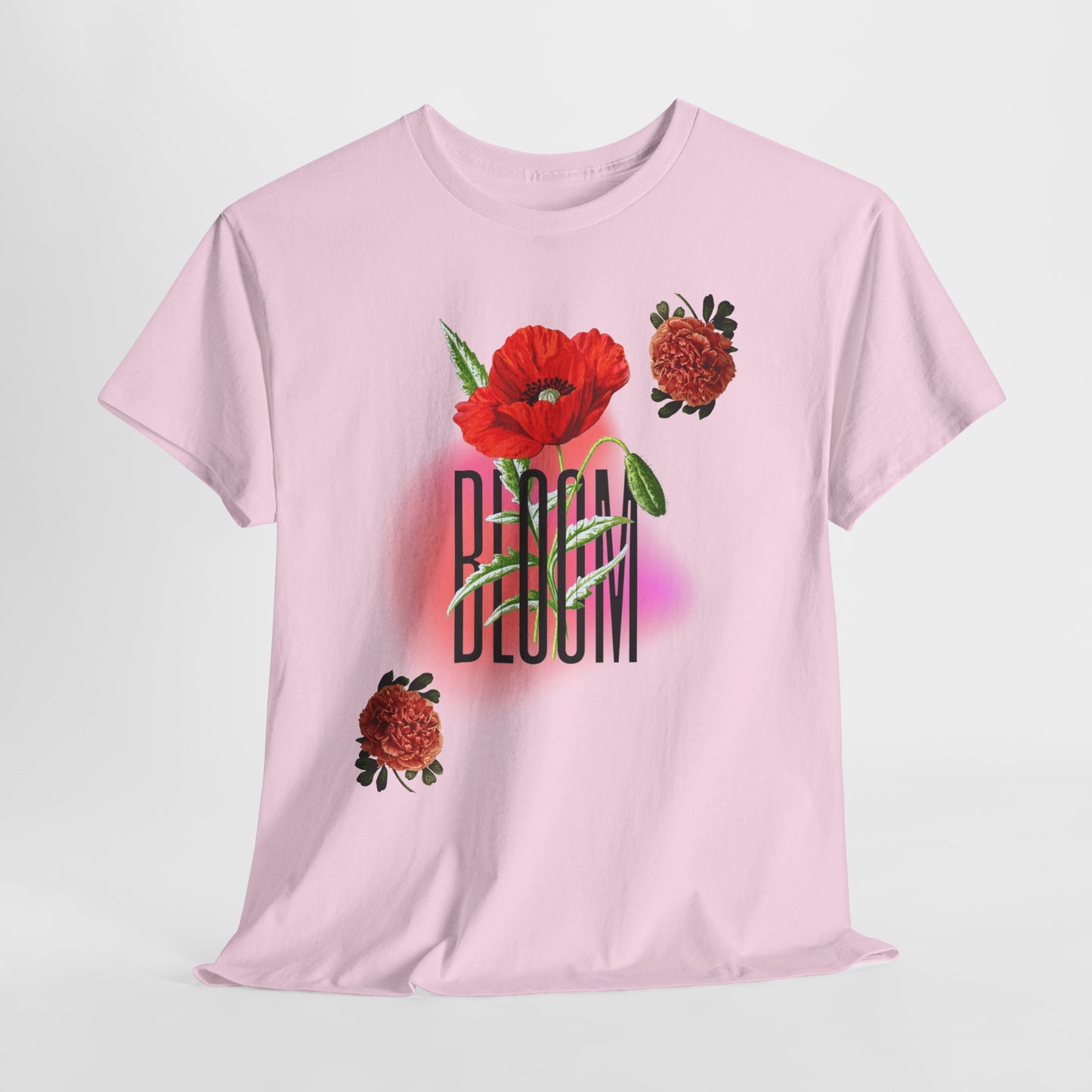 Floral Bloom Graphic Tee: Vibrant Botanical Rose Shirt