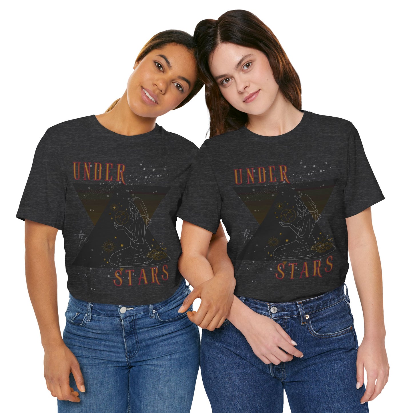 Cosmic Goddess T-Shirt: Celestial Witch, Astrology Lover, Boho Fashion