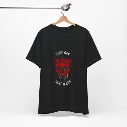 Gothic Red Skull Graphic Tee - Noir Door Dark Art Top