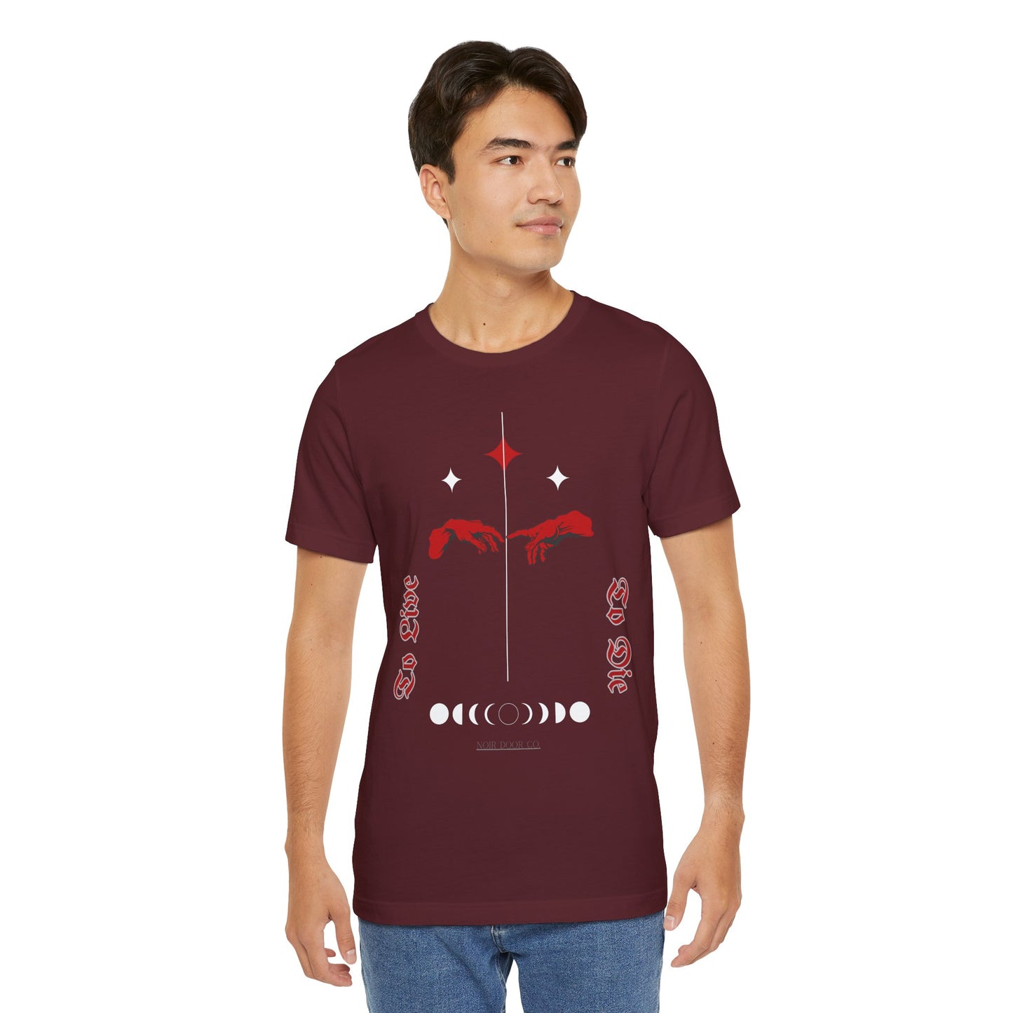 Gothic Moon Phases T-Shirt: Celestial Hands Graphic, USA Made